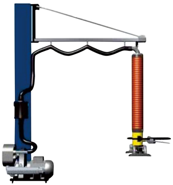 EMLH1202550 Vakum kaldırma sistemi 2800mm*270° Alüminyum alaşımlı raylı sektör çalışma alanı