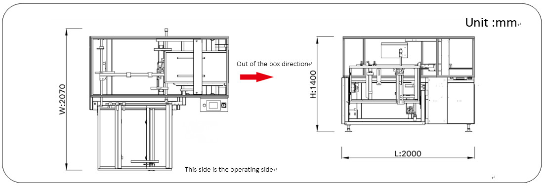 PLC Kontrollü GPK-40 Katlama Kartonlarını Açmak İçin Otomatik Karton Ayarlayıcı 8-10 Kutu/Min