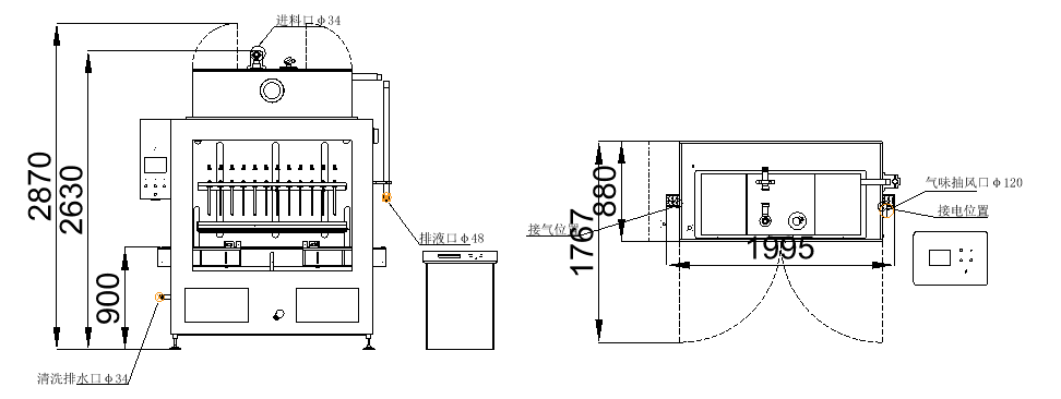 CDP-8E Mikro Bilgisayar PLC Kontrolü ve Schneider Yapılandırması ile Korozyona Karşı Yerçekimi Doldurma Makinesi