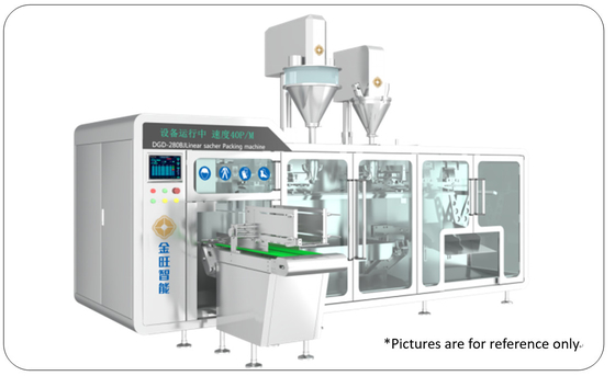 DGD-280BJ PLC Denetimli Otomatik Yatay Cüzdan Paketleme Makinesi 380V 50Hz 6kw