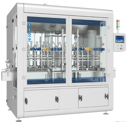 6000 BPH 100ml Şişe 16 Dolum Kafaları Pestisit Piston Kimyasal Sıvı Dolum Makinesi Yağlama Yağı Dolum Makinesi