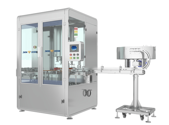 80ml-1000ml Aralığı 6 Kapaklama Kafası Döner Otomatik Kapatma Makinesi Hızı 100ml Şişe İçin Saatte 6500 Şişe